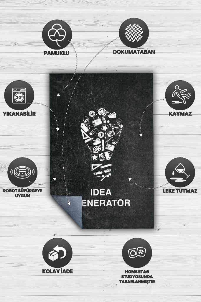 Fikir Üretici Dekoratif Tasarımcı Halısı