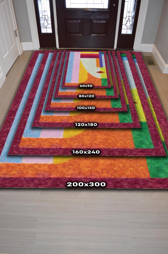 Geometrik Kadın Dekoratif Halı