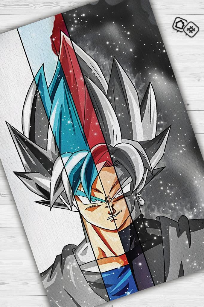 Goku Çok Renkli Halı Modern Anime Halısı Modern Hediyelik Anime Sever Halısı