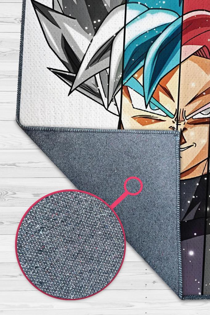 Goku Çok Renkli Halı Modern Anime Halısı Modern Hediyelik Anime Sever Halısı