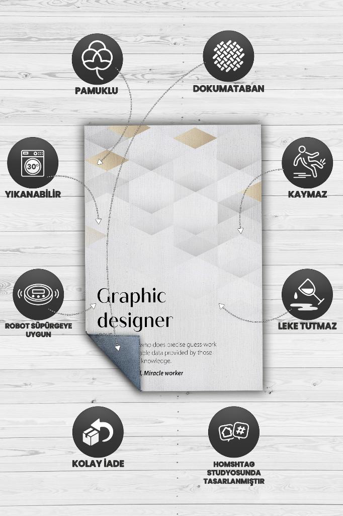 Grafik Dekoratif Tasarımcı Halısı