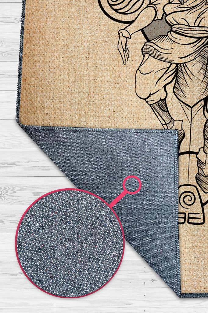 Gurur Utancın Kaynağı Bej Renkli Anime Halısı Dokuma Anime Sever Halısı Hediyelik Halı