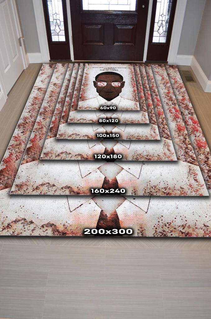 Gustavo Film Desenli Halı Breaking Bad Film Halısı Çok Renkli Dokulu Film Serisi Halısı