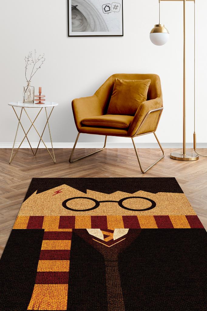 Harrycraft Harry Potter Desenli Çok Renkli Halı Geometrik Harry Potter Film Sever Halısı