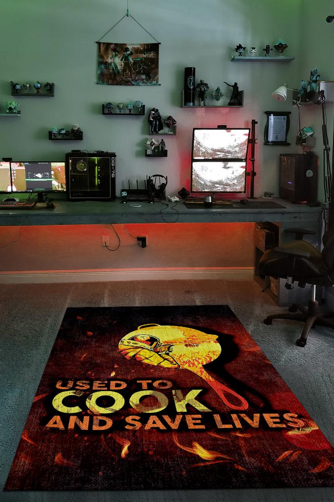 Hayat Kurtaran Tava Renkli Oyuncu Halısı Kırmızı Gamer Temalı Halı Pubg Sever Hediye Halı