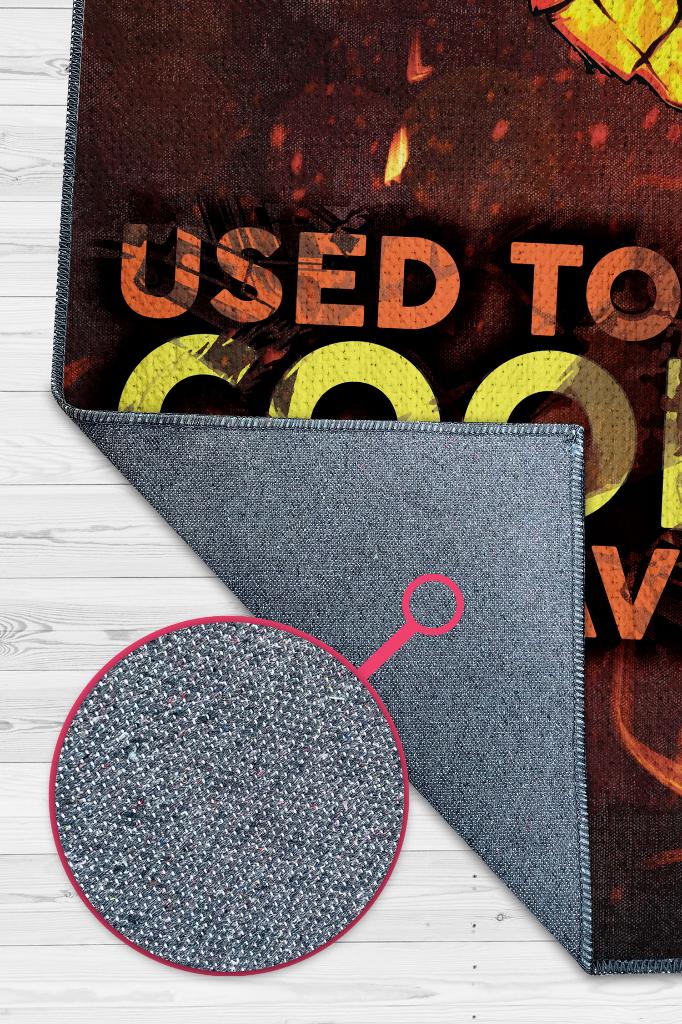 Hayat Kurtaran Tava Renkli Oyuncu Halısı Kırmızı Gamer Temalı Halı Pubg Sever Hediye Halı