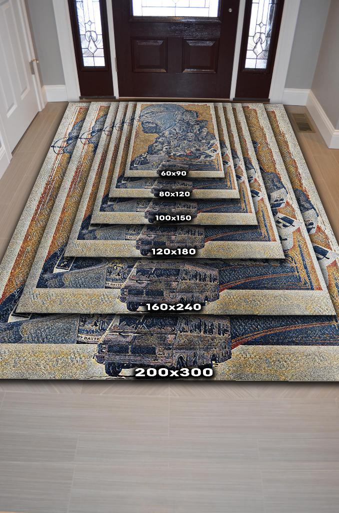 Herkes Bir Arada Film Desenli Halı Breaking Bad Film Halısı Renkli Dokulu Film Serisi Halı