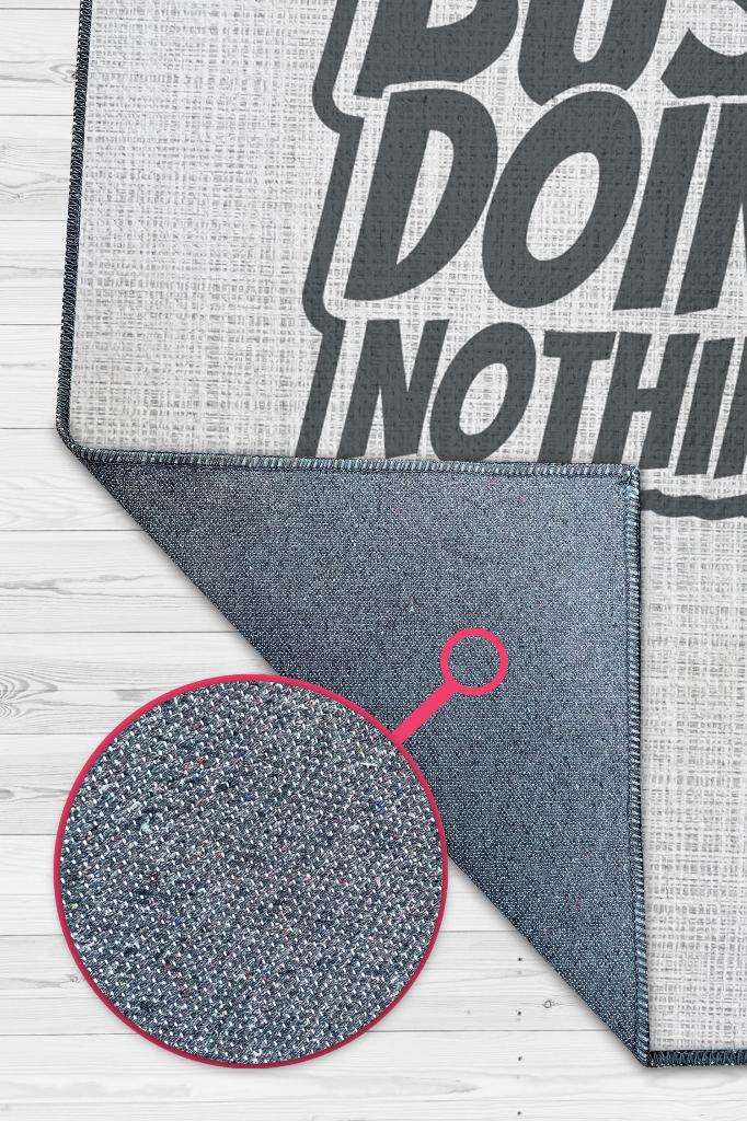 Açık Gri Ofis Halısı Pamuklu Dokuma Tabanlı Çalışma Odası Halısı Dekoratif Home Office Halı