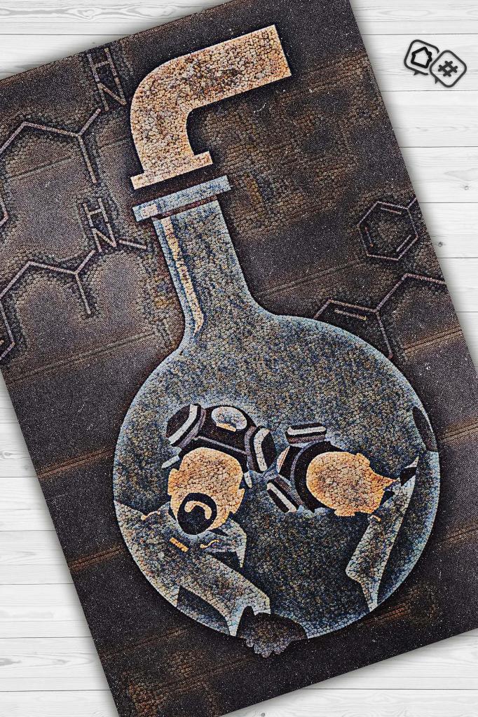 İçeriden Bakış Film Desenli Breaking Bad Film Halısı Koyu Renk Geometrik Film Serisi Halı