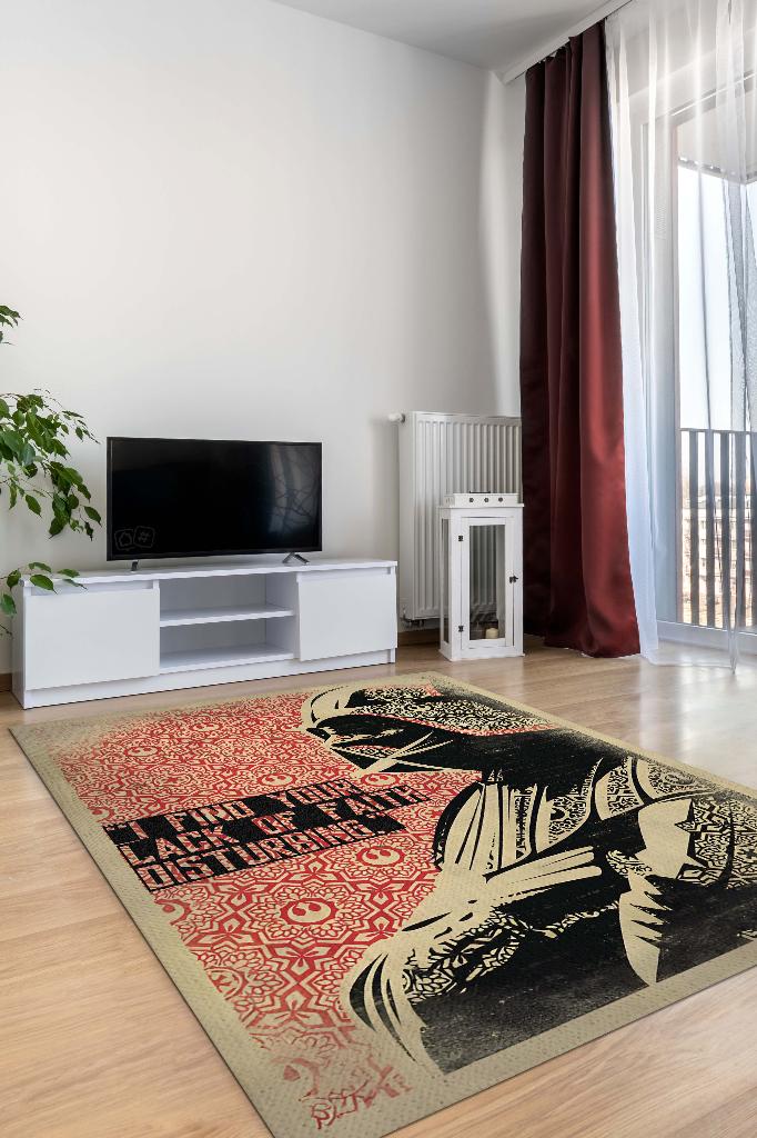 İnançsızlık Rahatsız Edici Star Wars Temalı Film Halısı Çok Renkli Star Wars Filmi Halısı