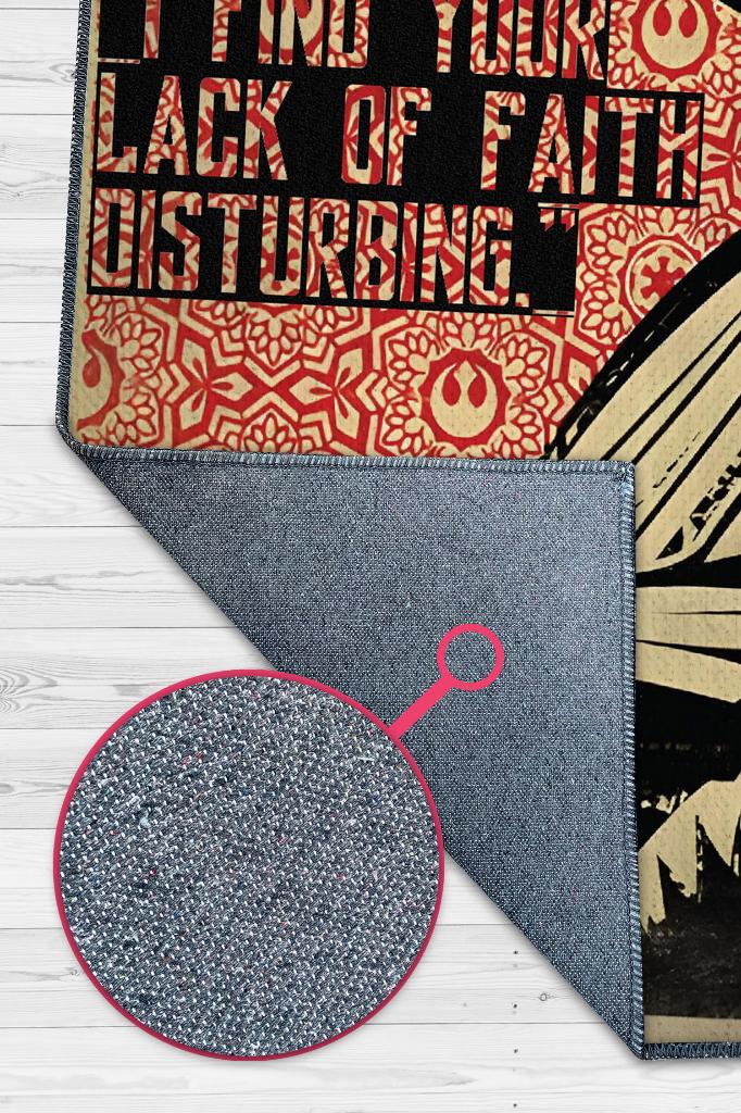 İnançsızlık Rahatsız Edici Star Wars Temalı Film Halısı Çok Renkli Star Wars Filmi Halısı