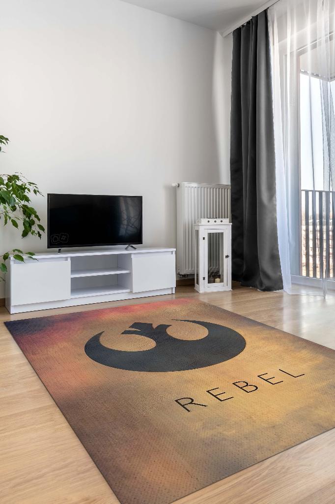 İsyankar Takım Film Halısı Star Wars Temalı Film Halısı Çok Renkli Star Wars Filmi Halısı