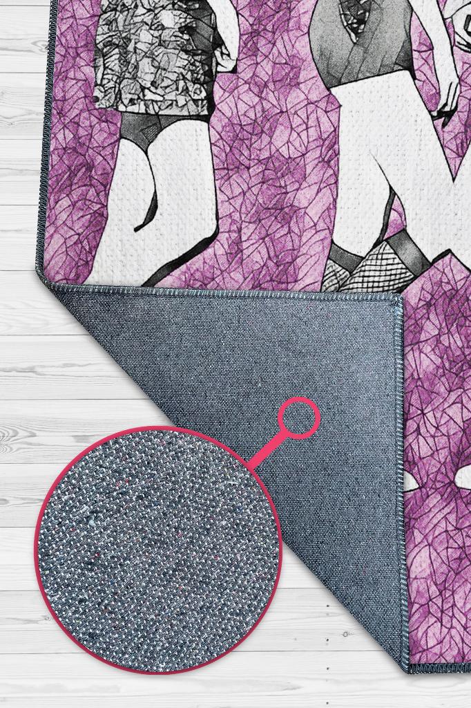 J,J,L,R Çok Renkli Genç Kız Odası Halısı Moder Halı Pembe Renk Kpop Sever Müzik Halısı