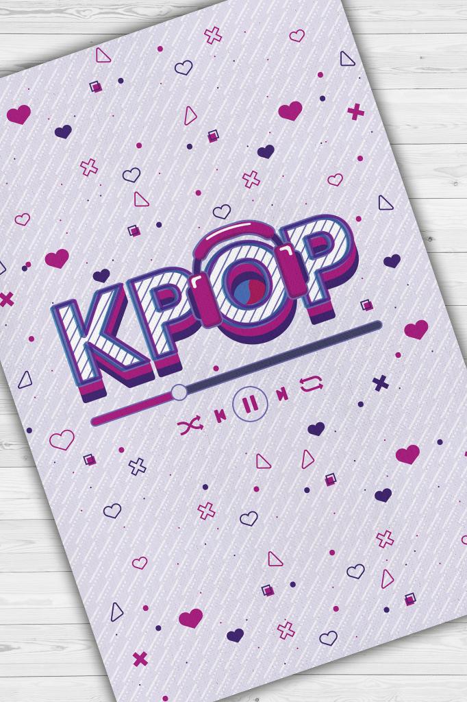 K-pop Çalar Mor Renkli Halı Genç Odası Halısı Modern Hediyelik Kpop Sever Halısı Kpop Halı
