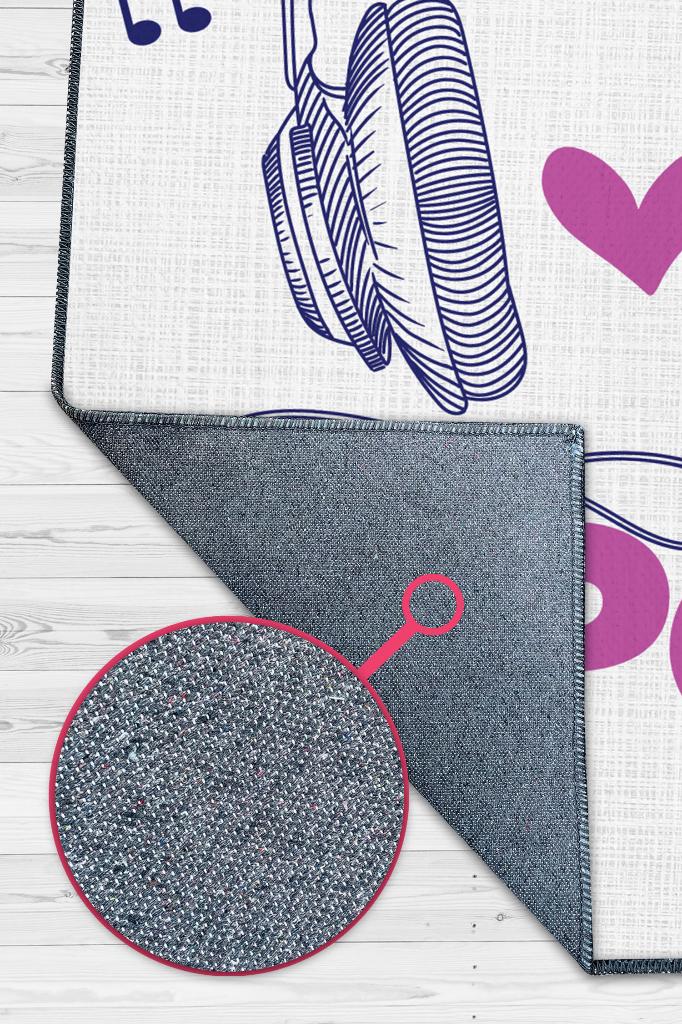 K-pop Seven Bir kız Pembe Beyaz Halı Genç Kız Odası Halısı Kpop Sever Hediyelik Halı