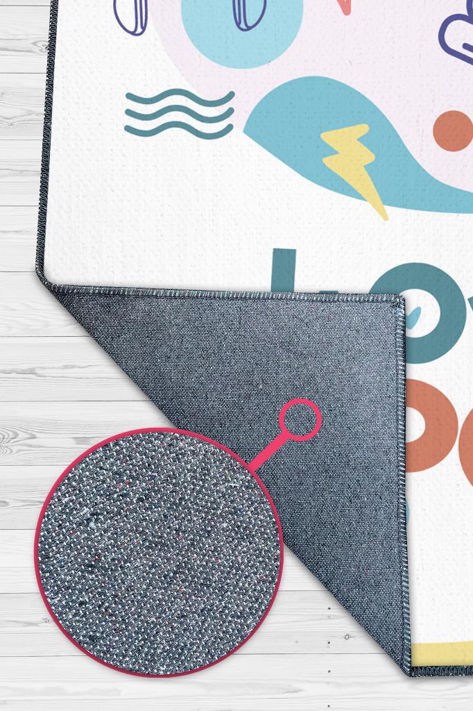 K-popu Seviyorum Açık Renkli Halı Genç Kız Odası Halısı Modern Kpop Sever Hediyelik Halı