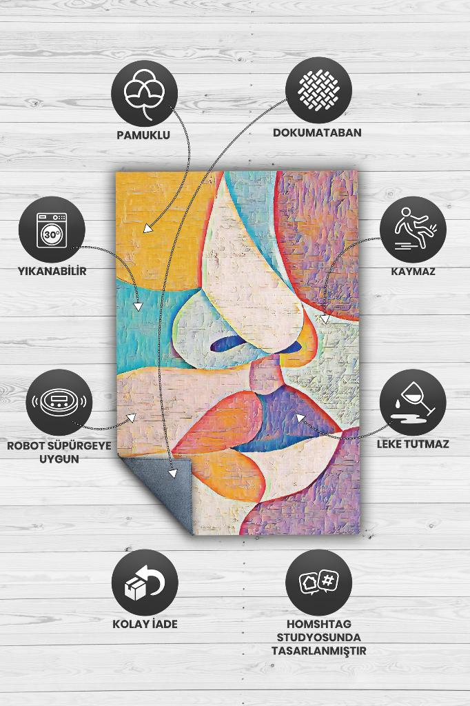 Kadın Rengi Dekoratif Halı