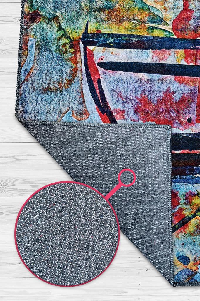 Kahve Tablosu Çok Renki Mutfak Halısı Kahve Fiğürlü Sanatsal Halı Modern Genç Odası Halısı