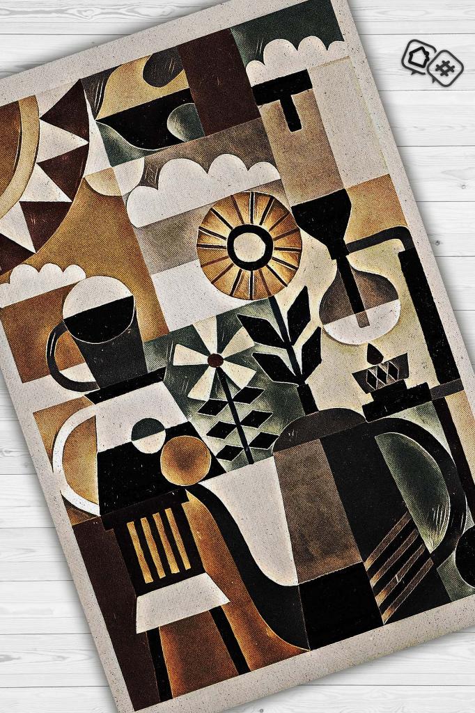 Kahveli Hayat Kahverengi Halı Geometrik Mutfak Halısı Dekoratif Halı Kahve Desenli Halı