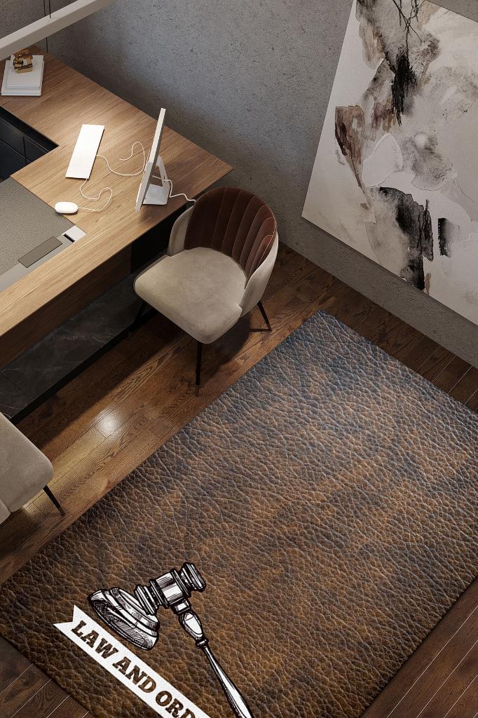 Kanun ve Düzen Dekoratif Avukat Halısı