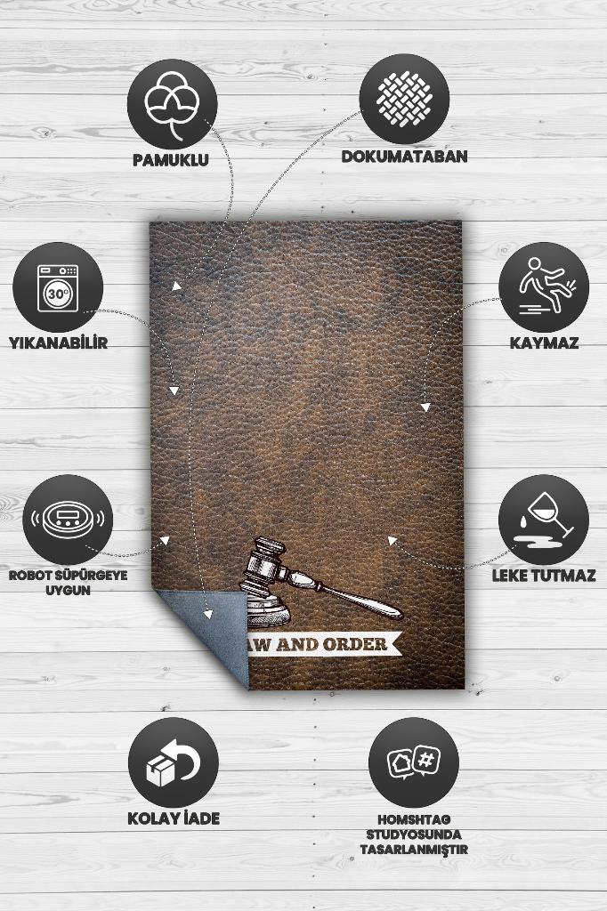 Kanun ve Düzen Dekoratif Avukat Halısı