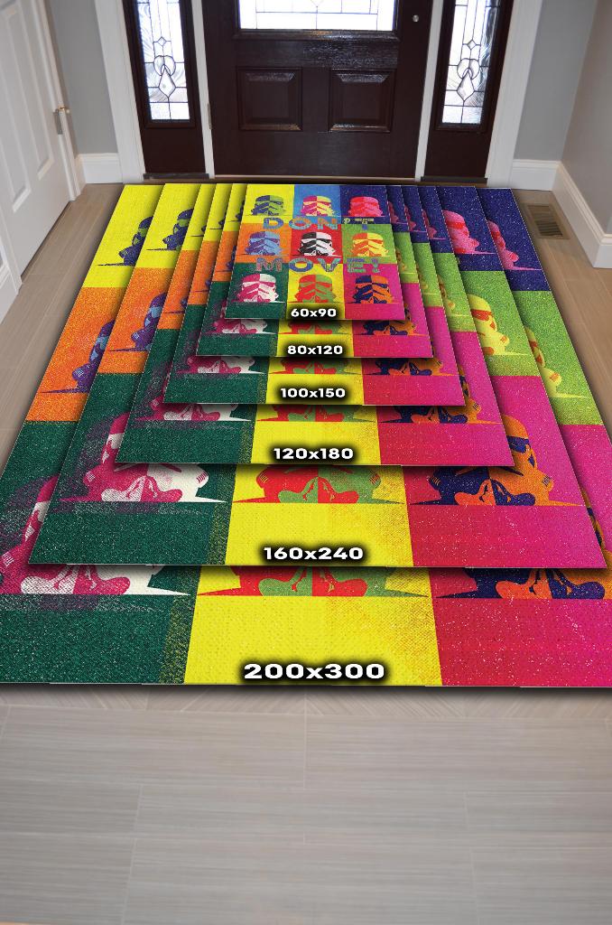 Kıpırdama Film Halısı Star Wars Temalı Film Halısı Çok Renkli Star Wars Filmi Halısı