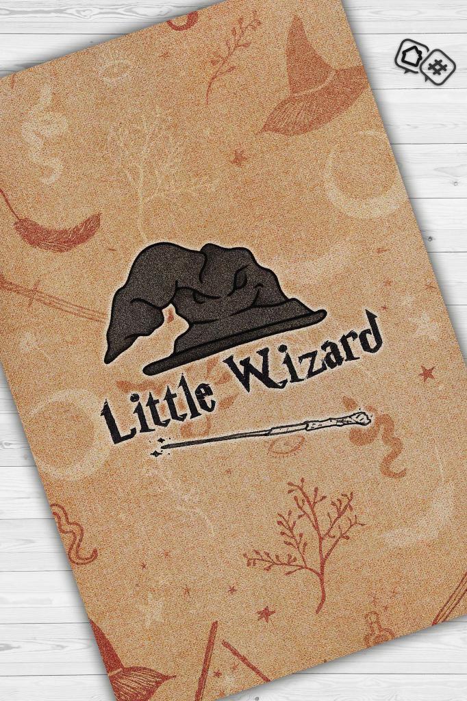 Küçük Sihirbaz Harry Potter Desenli Halı Bej Renkli Halı Harry Potter Film Sever Halısı