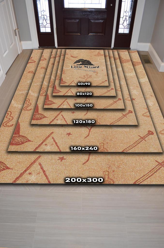 Küçük Sihirbaz Harry Potter Desenli Halı Bej Renkli Halı Harry Potter Film Sever Halısı