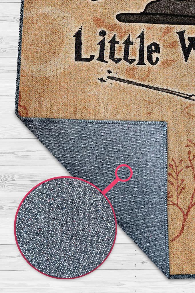 Küçük Sihirbaz Harry Potter Desenli Halı Bej Renkli Halı Harry Potter Film Sever Halısı