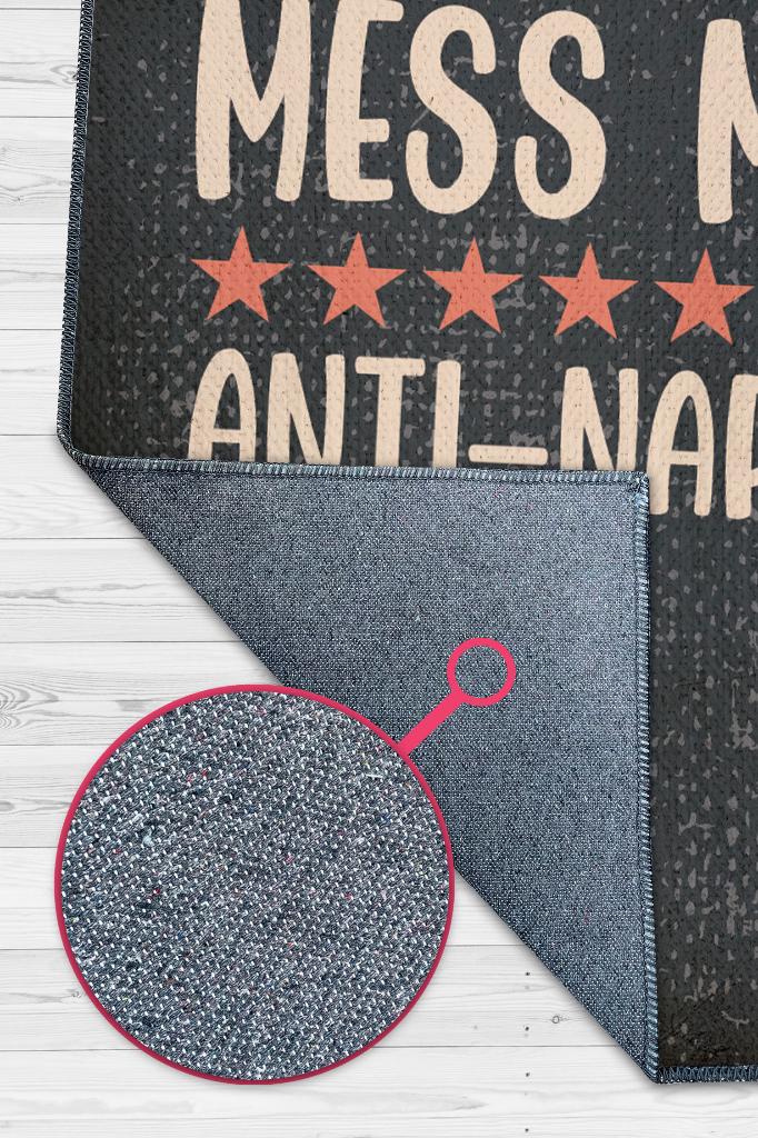 Kuralsız ve Uykusuz Siyah Renkli Çocuk Odası Halısı Minimal Çocuk Halısı Bebek Temalı Halı