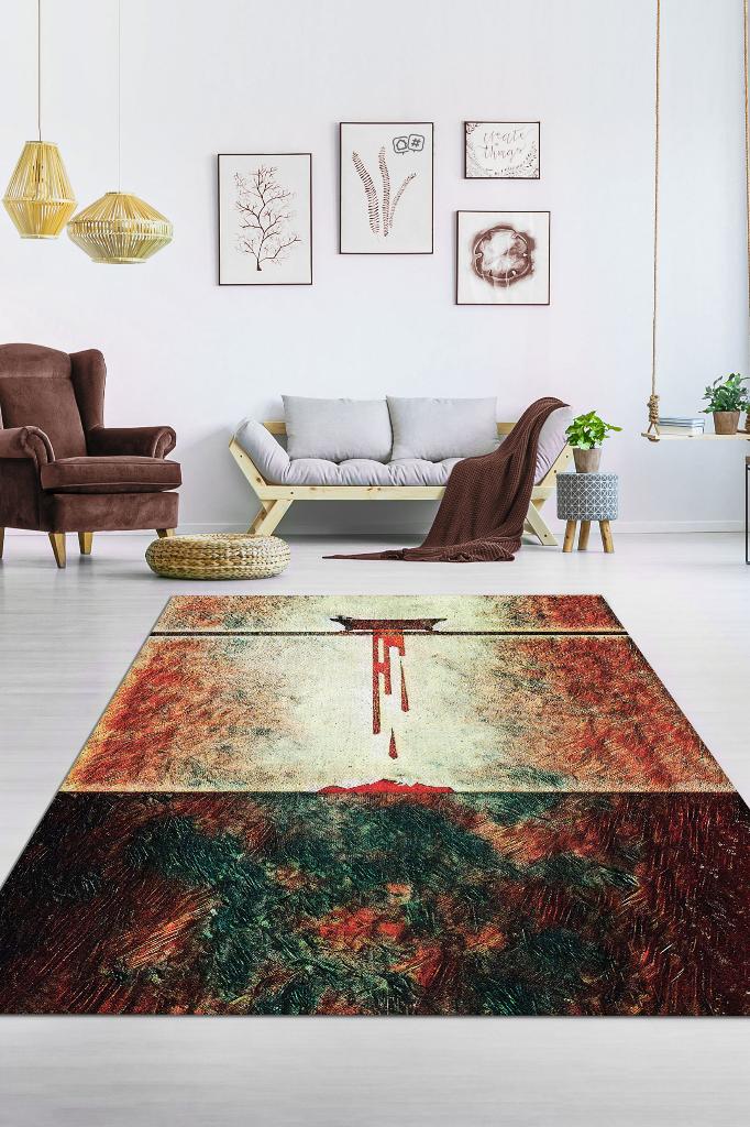 Küvet Film Desenli Halı Breaking Bad Film Halısı Çok Renkli Art Deko Film Serisi Halı