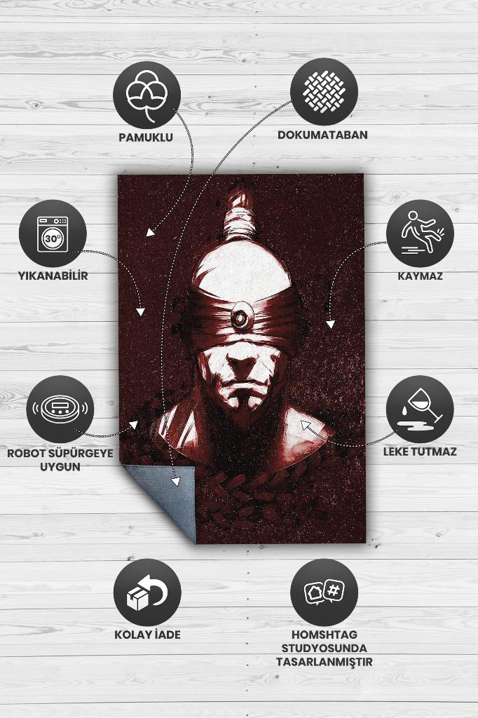 Lee Sin Renkli Oyuncu Halısı Zemini Kahverengi Gamer Temalı League Of Legends Sever Halısı