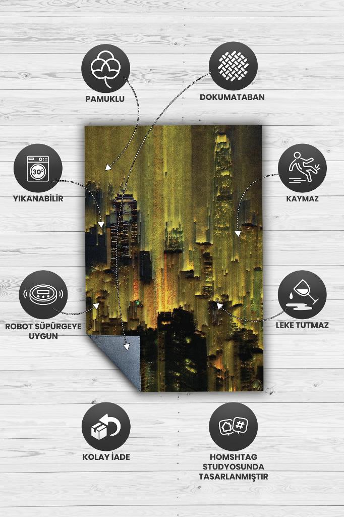 Lüks Şehre Fırça Dekoratif Halı