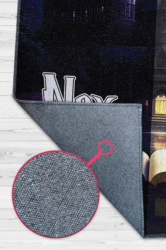 Lumos Nox Art Deco Harry Potter Desenli Halı Yıkanabilir Genç Odası Halısı Çok Renkli Halı