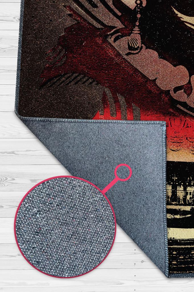 Maria Callas Renkli Müzisyen Halı Müzsik Severe Hediyelik Halı Geometrik Figürlü Halı