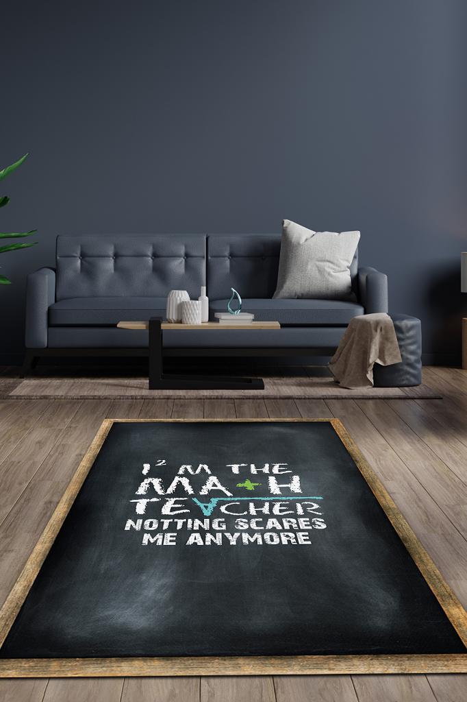 Matematik Öğretmeni Dekoratif Öğretmen Halısı
