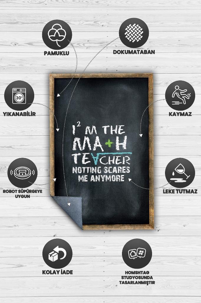 Matematik Öğretmeni Dekoratif Öğretmen Halısı