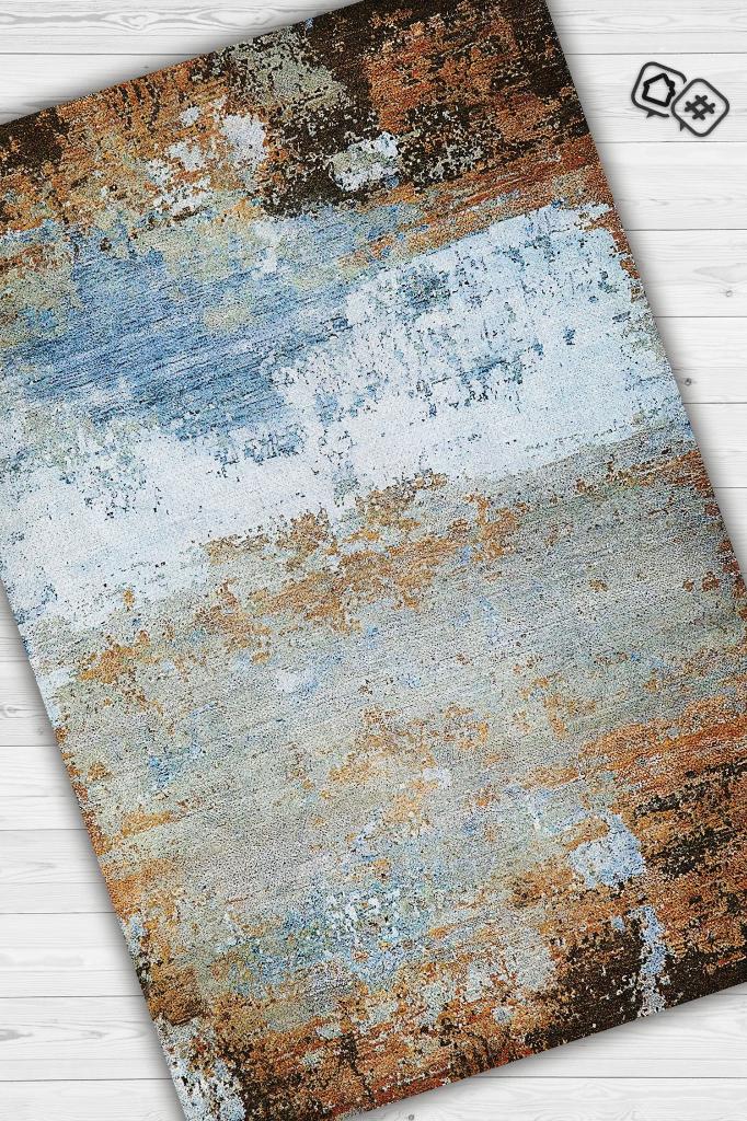 Mavi Toprak Dekoratif Halı