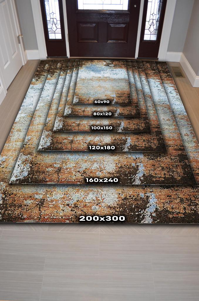 Mavi Toprak Dekoratif Halı