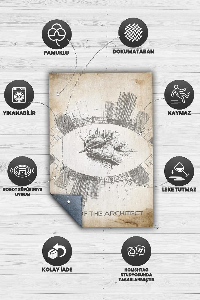 Mimarın Gözü Dekoratif Mimar Halısı