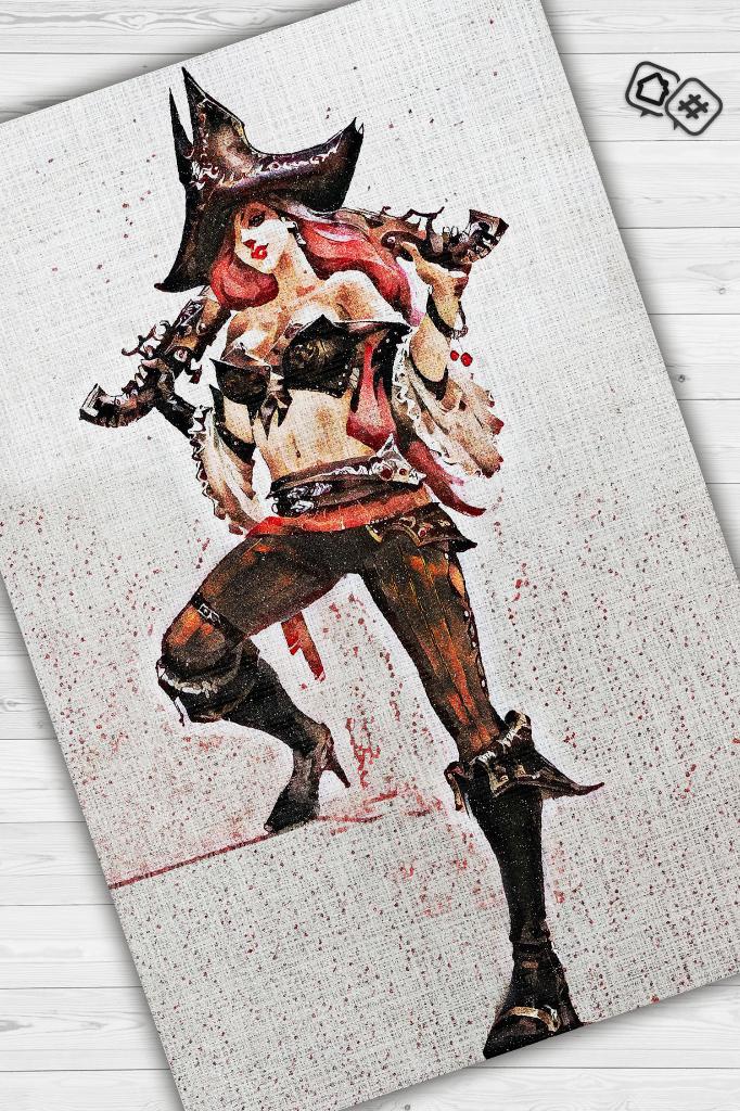 Miss Fortune Çok Renkli Oyuncu Halısı Zemin Beyaz Gamer Temalı League Of Legends Sever Halı