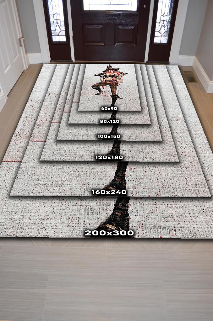 Miss Fortune Çok Renkli Oyuncu Halısı Zemin Beyaz Gamer Temalı League Of Legends Sever Halı