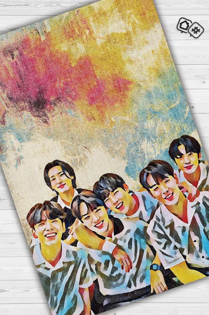 Monsta X Çok Renkli Genç Kız Odası Halısı Modern Dokuma Halı Kpop Sever Müzik Halısı
