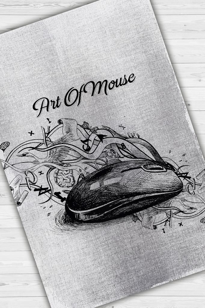 Mouse Sanatı Dekoratif Tasarımcı Halısı