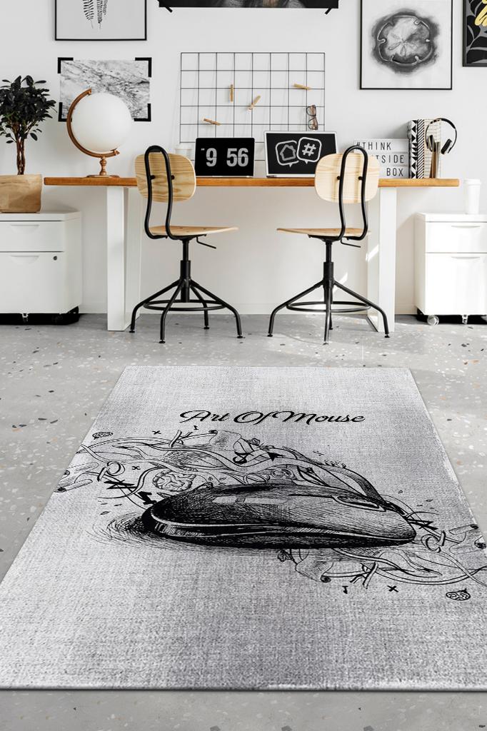 Mouse Sanatı Dekoratif Tasarımcı Halısı