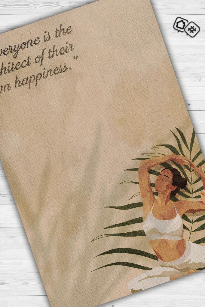 Homshtag Mutluluğun Mimarı Meditasyon Mavi Gri Halı Vintage Halı,Yoga Halısı,Sipiritüel Halı