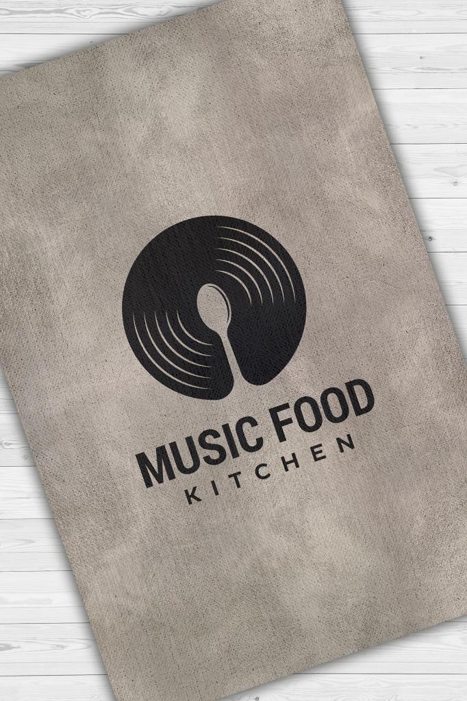 Müzik ve Yemek Bej Renkli Mutfak Halısı Dekoratif Mutfak Temalı Halı Modern Dokuma Halı