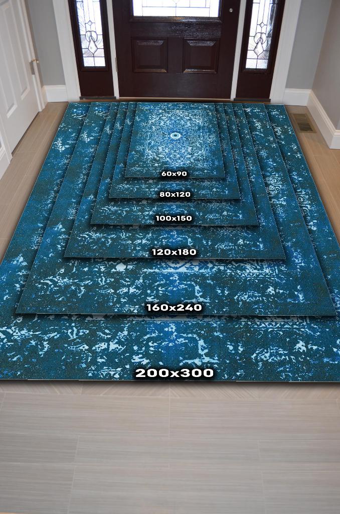 Nazar Geometrik Salon Halısı Etnik Desen Halı Çok Renkli Oturma Odası Halı Nazarlıklı Halı