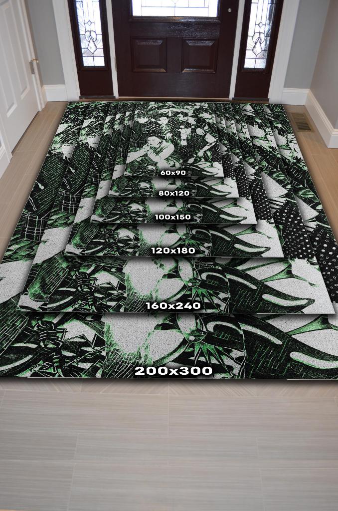 Nct Koyu Renkli Halı Müzik Sever Halısı Kpop Figürlü Genç Odası Halısı Özel Tasarım Halı