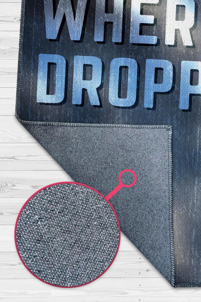 Nereye İniyoruz Renkli Oyuncu Halısı Mavi Renk Gamer Temalı Halı Cod Warzone Hediye Halı